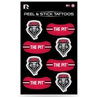 New Mexico Lobos Peel and Stick Tattoo Sheet