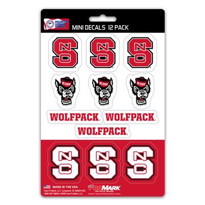 North Carolina State Wolfpack Mini Decals - 12 Pack