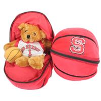 North Carolina State Wolfpack Stuffed Bear in a Ball - Basketball