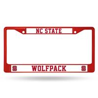 North Carolina State Wolfpack Team Color Chrome License Plate Frame