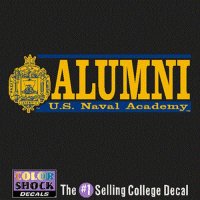 Navy Midshipmen Decal - Crest W/ Alumni Over Us Naval Academy