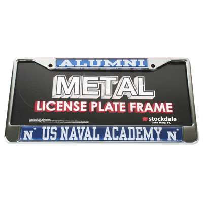 Navy Midshipmen Alumni Metal License Plate Frame W/domed Insert - Alt