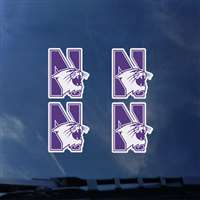 Northwestern Wildcats Transfer Decals - Set of 4