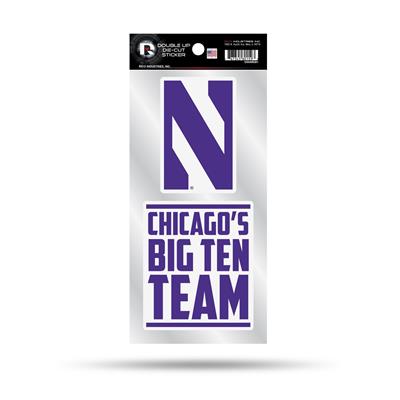 Northwestern Wildcats Double Up Die Cut Decal Set