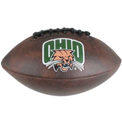 Made from composite leather, this mini vintage football is the perfect gift for the little fan. This ball has superior durability. Features team logo done in team color. Indoor/Outdoor. Ships deflated.