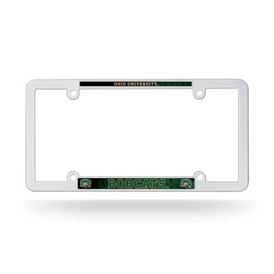 Ohio Bobcats White Plastic License Plate Frame