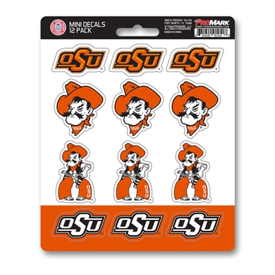 Oklahoma State Cowboys Mini Decals - 12 Pack