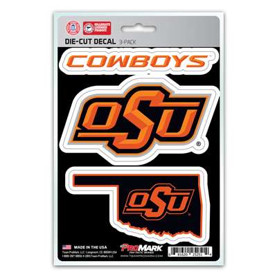 Oklahoma State Cowboys Decals - 3 Pack