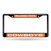 Oklahoma State Cowboys  Inlaid Acrylic Black License Plate Frame