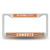 Oklahoma State Cowboys White Plastic License Plate Frame