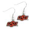 Oklahoma State Cowboys Dangler Earrings - Alt