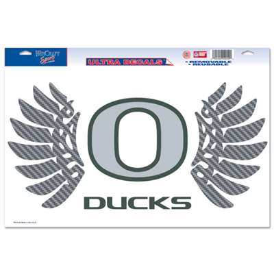 Oregon Ducks Large Decal - 11" X 17" - Wings Logo