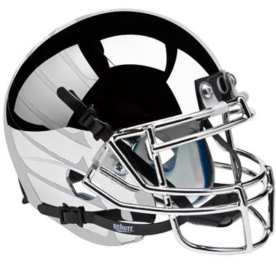 Oregon Ducks Mini Helmet by Schutt - Smoke Liquid Metal w/ Wings