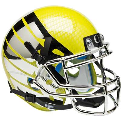 Oregon Ducks Mini Helmet by Schutt - Liquid Yellow w/ Wings