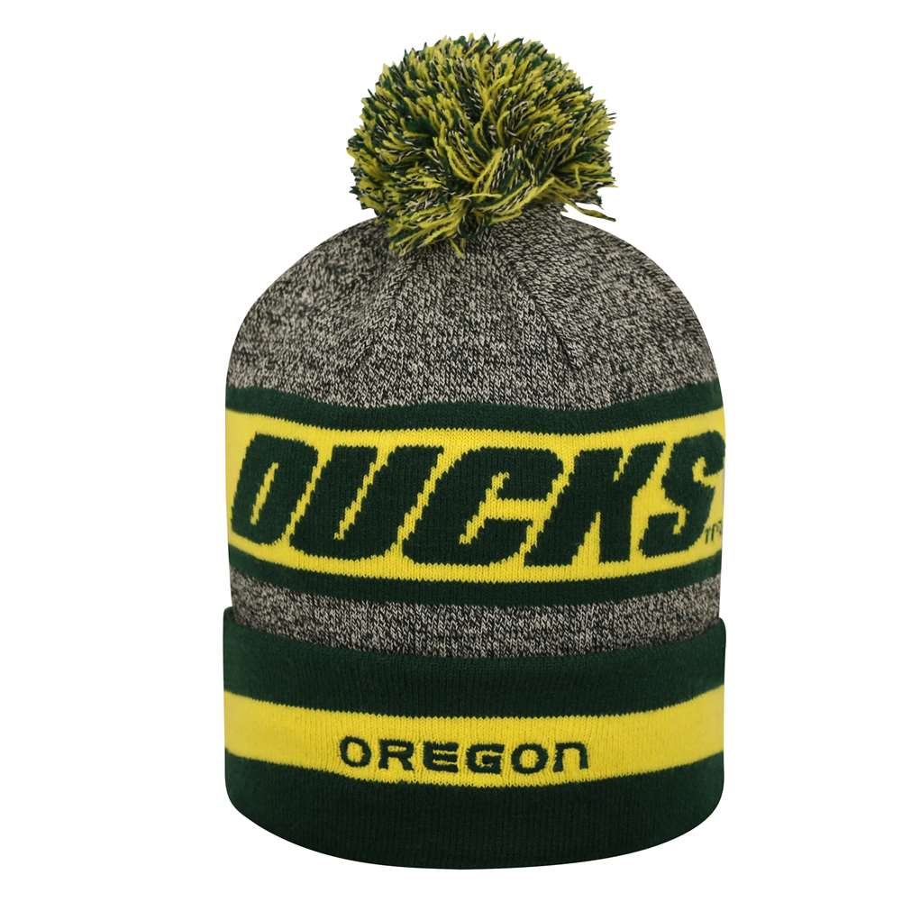 Oregon Ducks Top of the World Cumulus Pom Knit Beanie