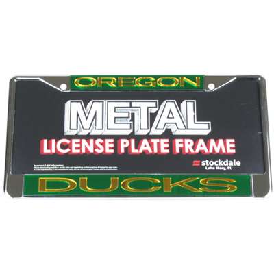 Oregon Ducks Metal Inlaid Acrylic License Plate Frame - Alt