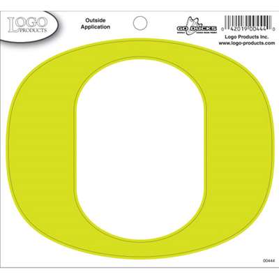 Oregon Ducks Logo Decal - Neon Yellow - 6" x 5"