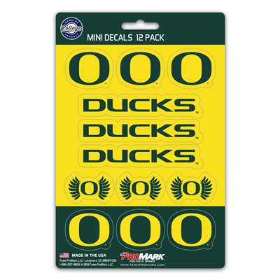 Oregon Ducks Mini Decals - 12 Pack