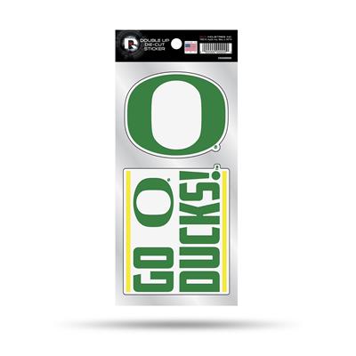 Oregon Ducks Double Up Die Cut Decal Set