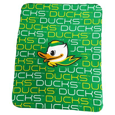 Oregon Ducks Classic Fleece Blanket - Puddles Logo