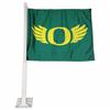 Oregon Ducks Car Flag - Green with Yellow Wings Lo