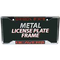 Oregon State Beavers Metal Inlaid Acrylic License Plate Frame