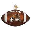 Oregon State Beavers Glass Christmas Ornament - Football