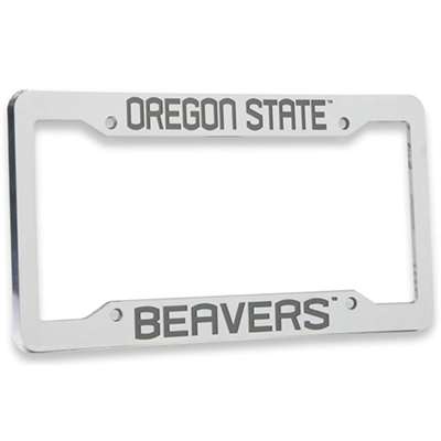 Oregon State Beavers Chrome Plastic License Plate Frame