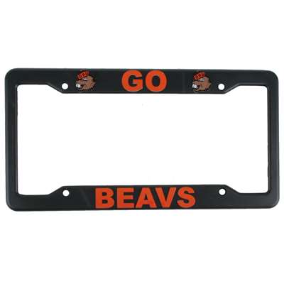 Oregon State Beavers Plastic License Plate Frame - Go Beavs