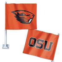 Oregon State Beavers Car Flag - Orange