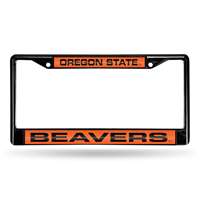 Oregon State Beavers Inlaid Acrylic Black License Plate Frame