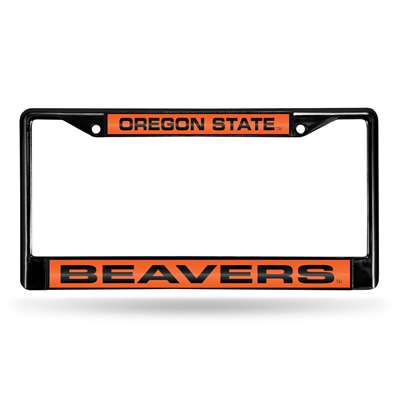 Oregon State Beavers Inlaid Acrylic Black License Plate Frame