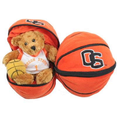 Oregon State Beavers Stuffed Bear in a Ball - Basketball