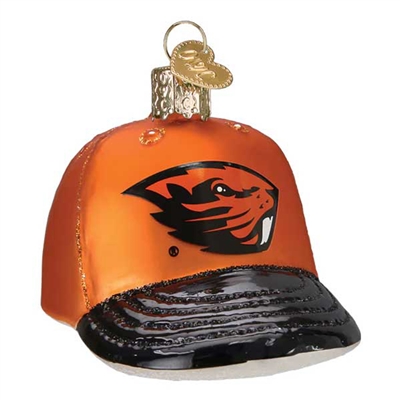 Oregon State Beavers Glass Christmas Ornament - Ba