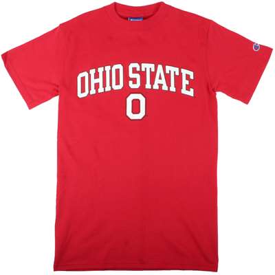 Ohio State T-shirt - Ohio State Arched Over "o"- By Champion - Scarlet