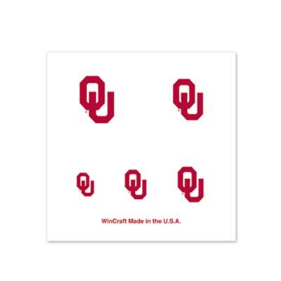 Oklahoma Sooners Fingernail Tattoos - 4 Pack