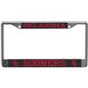 Oklahoma Sooners Metal License Plate Frame - Carbon Fiber