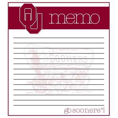 Oklahoma Sooners Memo Note Pad - 2 Pads