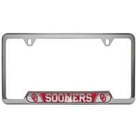 Oklahoma Sooners Stainless Steel License Plate Frame