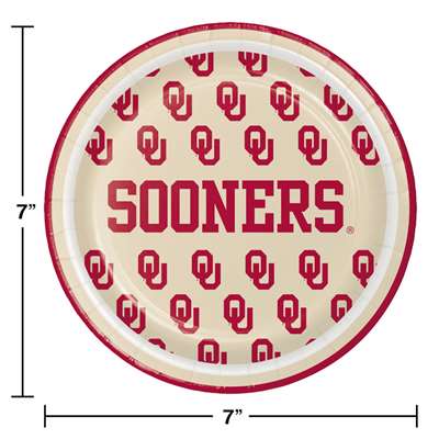 Be ready for game day! Cheer on your favorite college team with these full color, sturdy style, paper lunch/snack/cake plates. This set of 8 plates are a high quality addition to any gathering. Measures 7 inches. Officially licensed by the NCAA and manufa