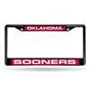 Oklahoma Sooners Inlaid Acrylic Black License Plate Frame