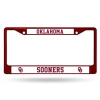 Oklahoma Sooners Team Color Chrome License Plate Frame