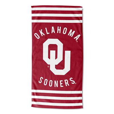 Oklahoma Sooners Stripes Beach Towel