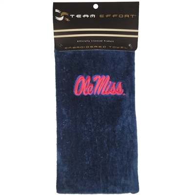 Ole Miss - Embroidered Tri-fold Towel