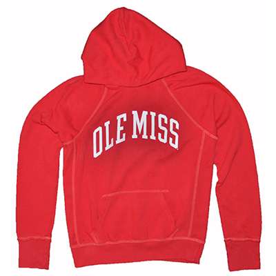 Ole Miss Hooded Sweatshirt - Women's Hoody By League - Vintage Red