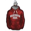 Washington State Cougars Glass Christmas Ornament - Hoodie