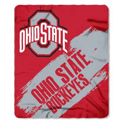 Ohio State Buckeyes Painted Fleece Throw Blanket