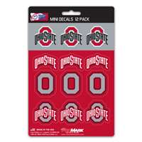 Ohio State Buckeyes Mini Decals - 12 Pack