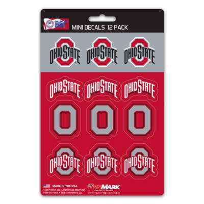 Ohio State Buckeyes Mini Decals - 12 Pack