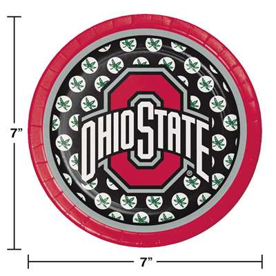 Be ready for game day! Cheer on your favorite college team with these full color, sturdy style, paper lunch/snack/cake plates. This set of 8 plates are a high quality addition to any gathering. Measures 7 inches. Officially licensed by the NCAA and manufa